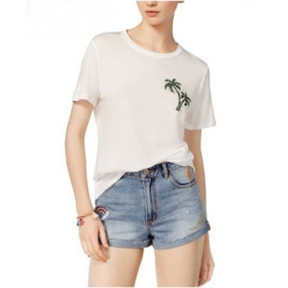 New Women’s Carbon Copy Palm Graphic Print T-Shirt